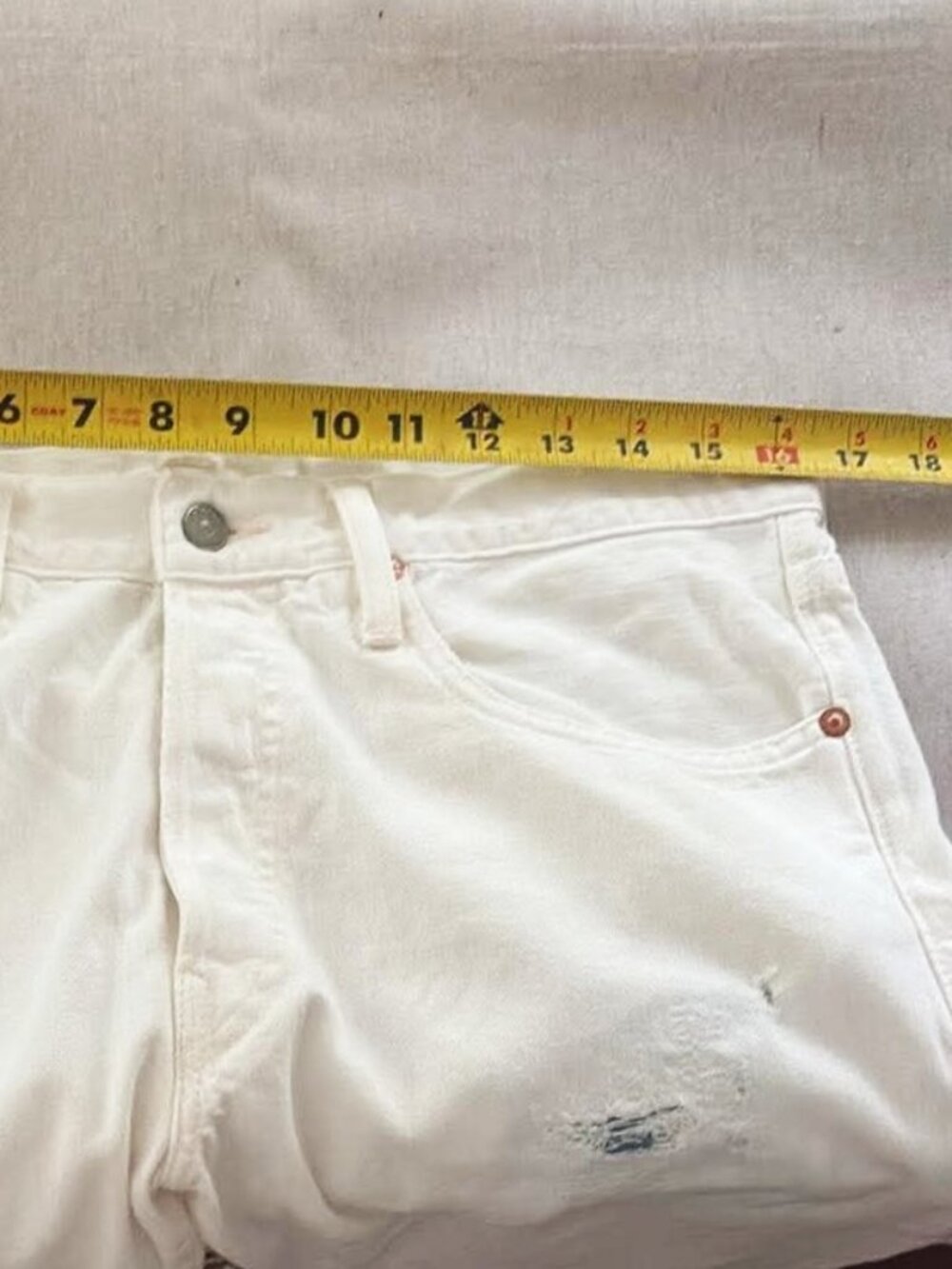 Polo Ralph Lauren Jeans Mens 32x34 White Sullivan Slim Distressed Ripped Denim - Picture 5 of 13